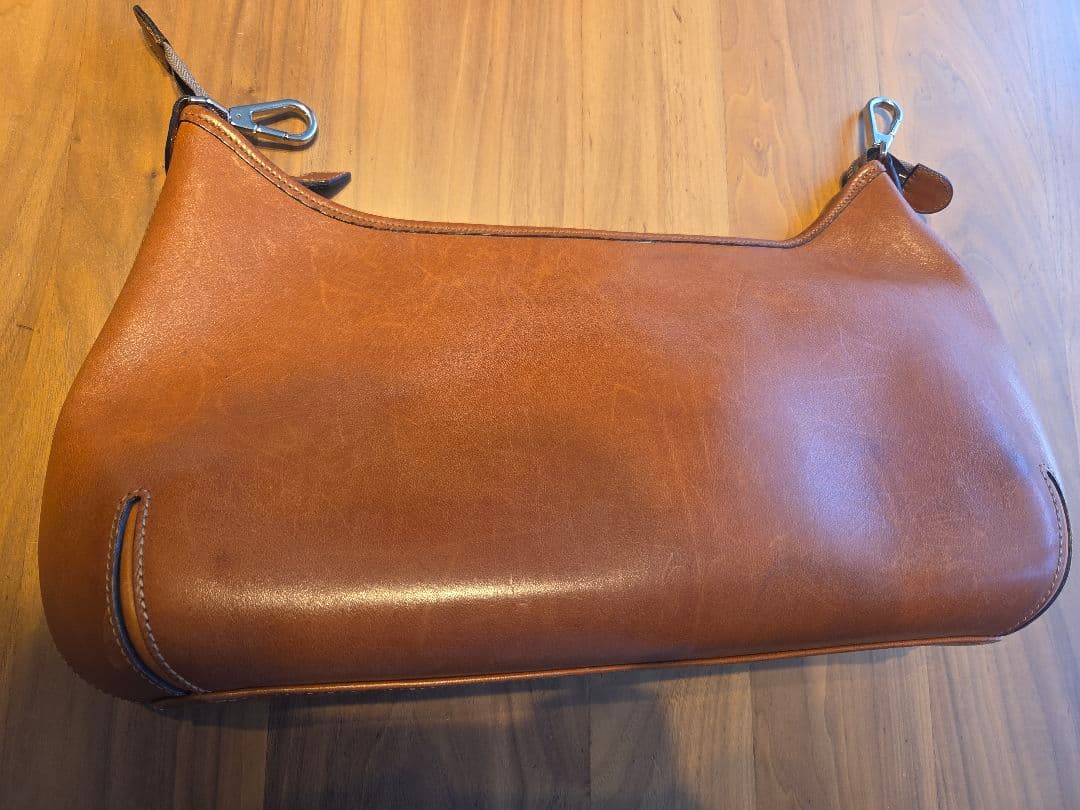 万双　双鞣和地　2WAY　ショルダーバッグ　キャメル