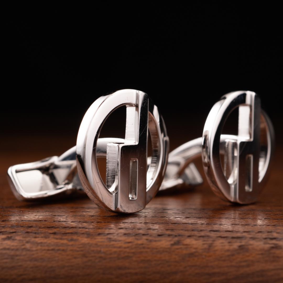 【英国王室御用達】★箱有 Dunhill シルバー925 カフリンクス ダンヒル