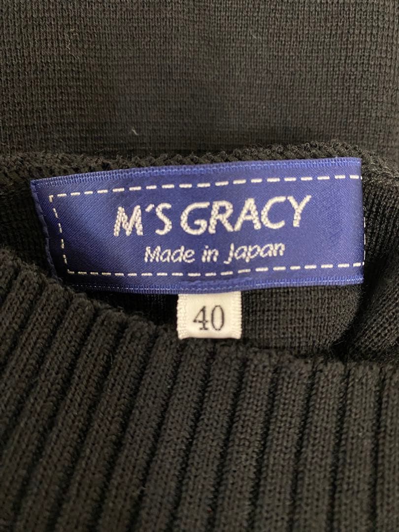 M'S GRACY エムズグレイシーフラワーモチーフ タートルワンピース