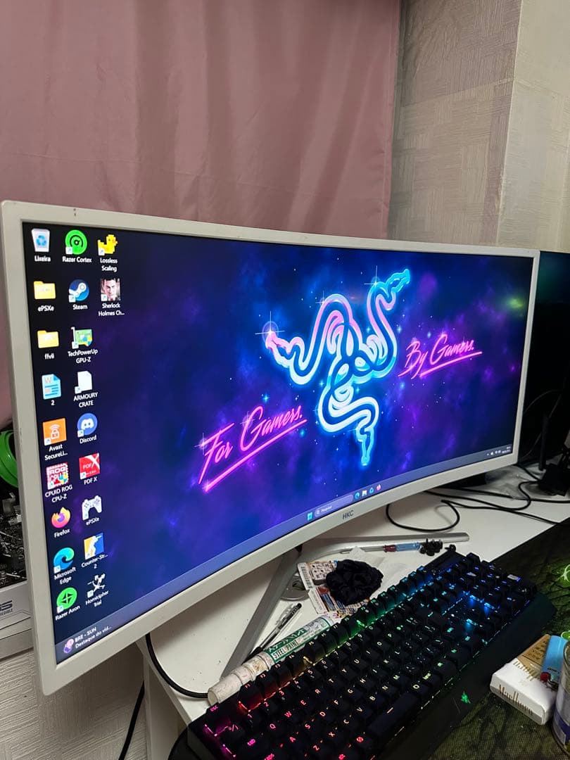 HKC 34インチ　湾曲モニター 大画面