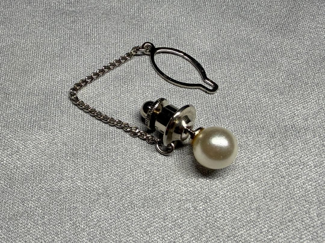 RyuichiSILVER / K18刻印ありパール ネクタイピン＆カフス