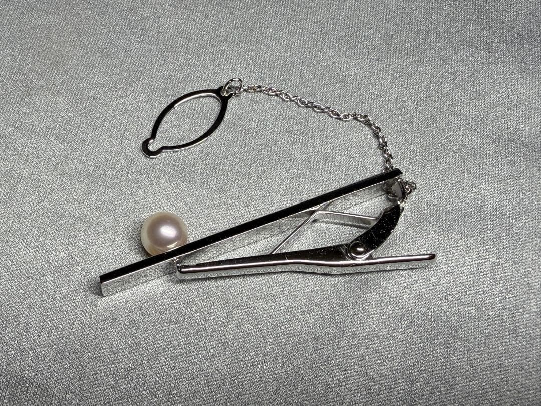RyuichiSILVER / K18刻印ありパール ネクタイピン＆カフス