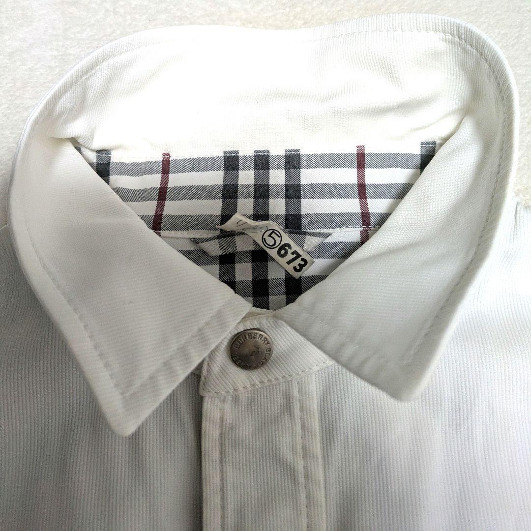希少色 バーバリーブラックレーベル デニムジャケット ノバチェック ホワイト M