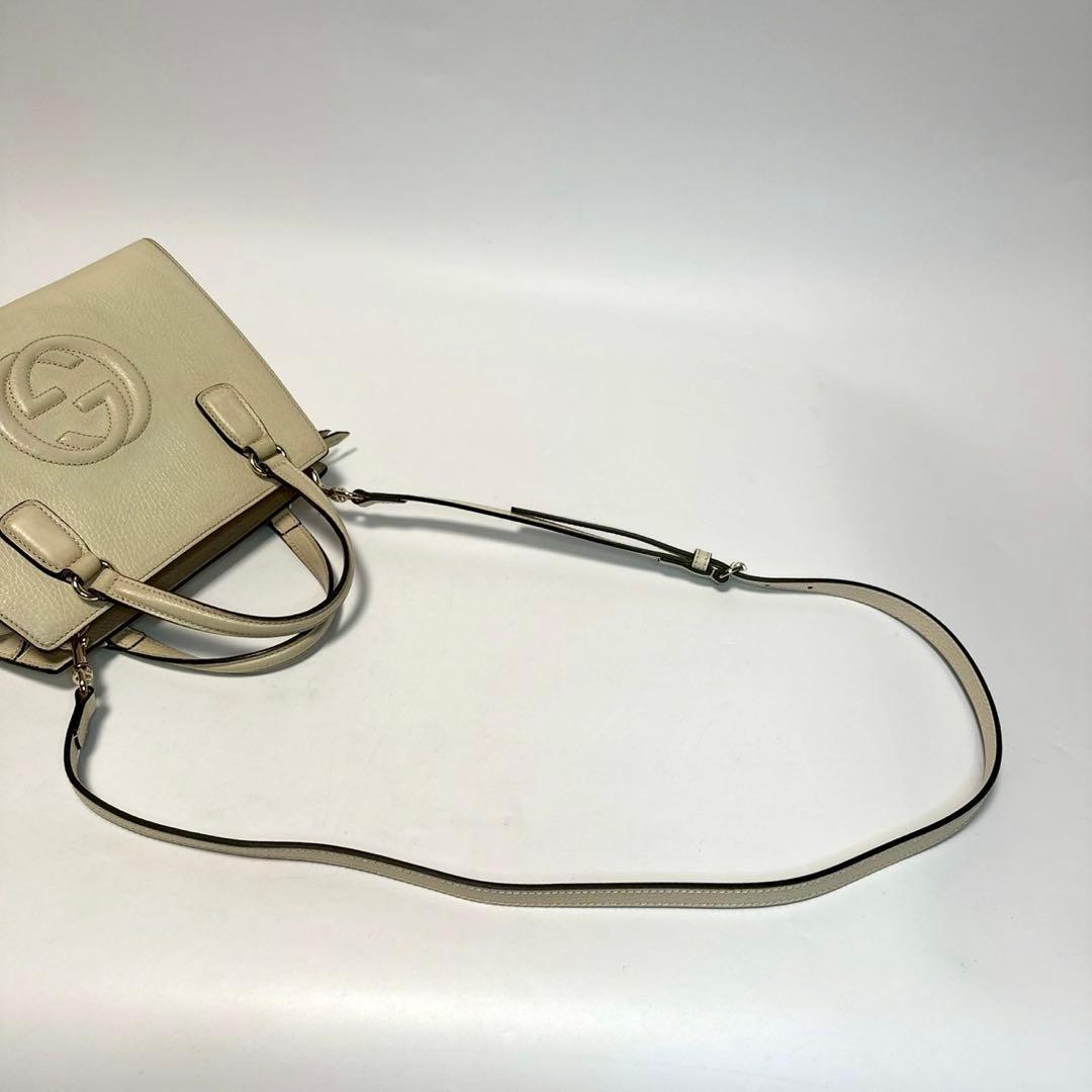 p10【美品】グッチ　GGソーホー レザー　2wayショルダー トートバッグ.