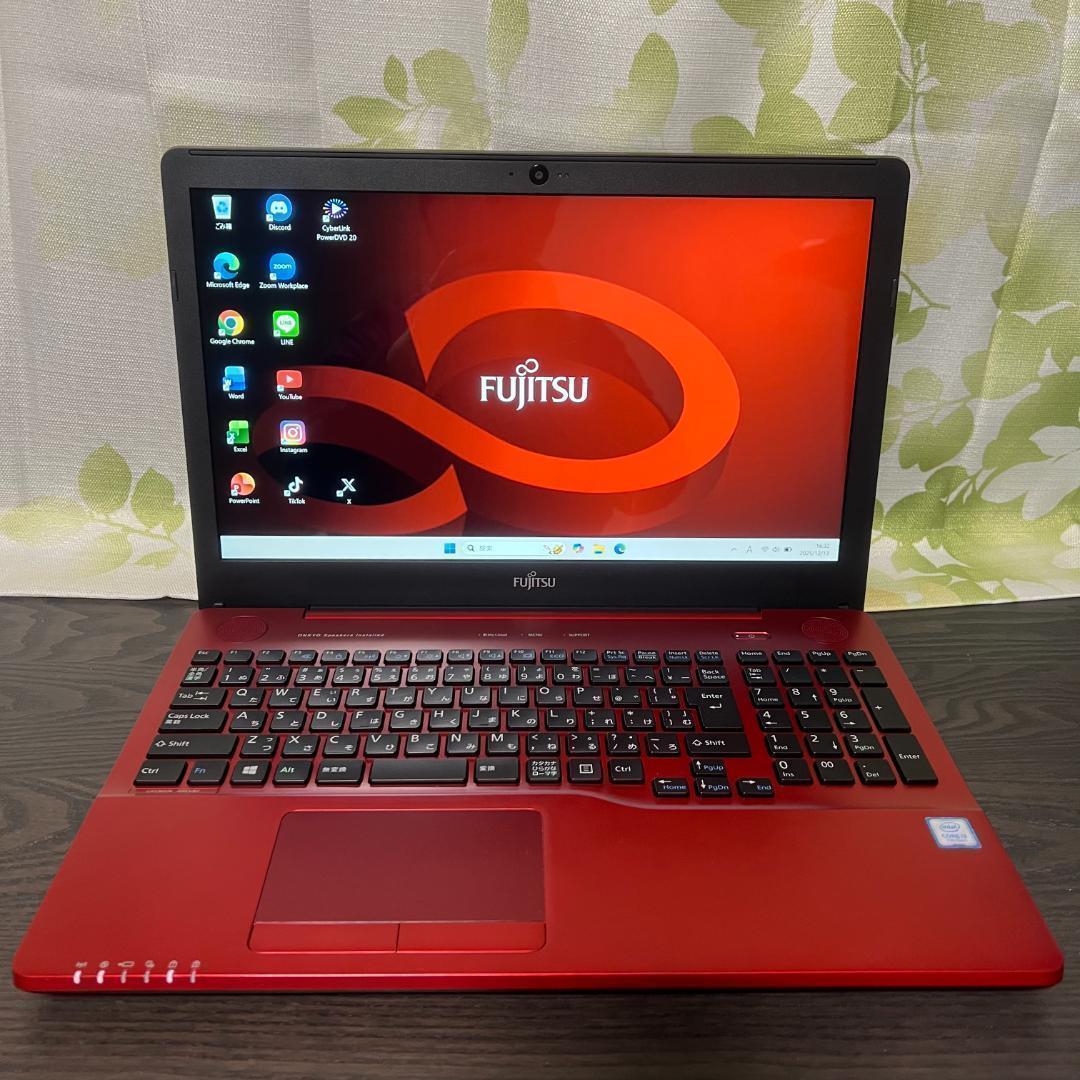 コスパ◎富士通 LIFEBOOK✨オフィス付☆SSD256GB☆8GB☆i3