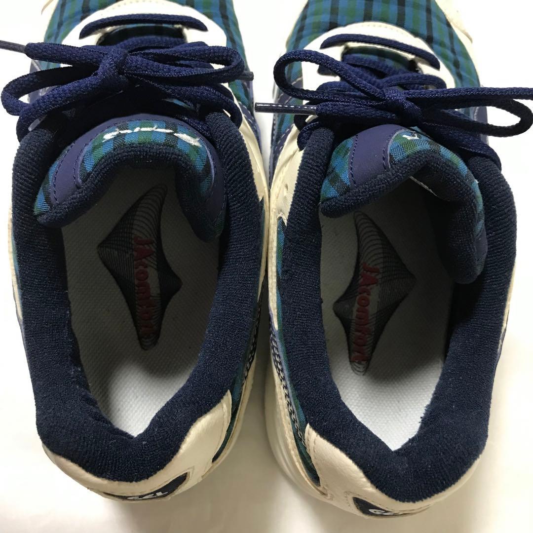 ファミリア×アシックス コラボ スニーカー ファミリアチェック 24センチ