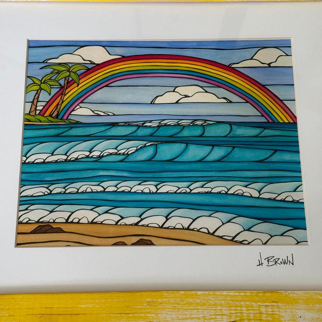 ヘザーブラウン Heather Brown ビーチアート フレーム・額縁付き