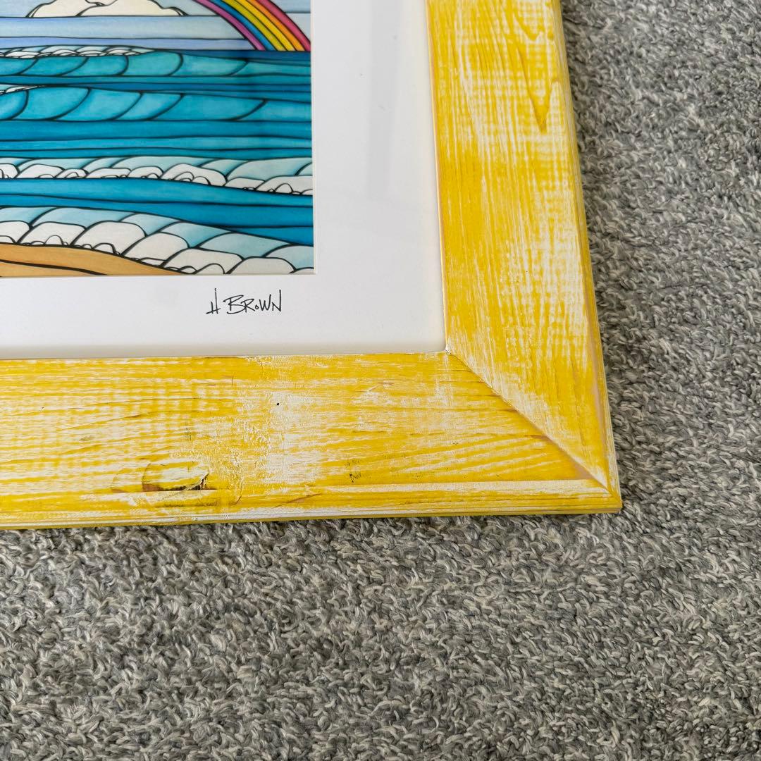 ヘザーブラウン Heather Brown ビーチアート フレーム・額縁付き