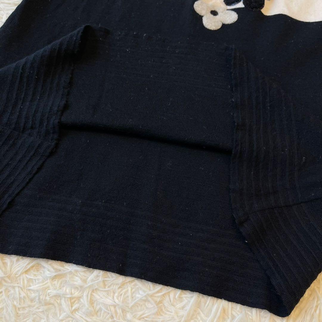 M'S GRACY 2020年 フラワー ニット ワンピース ブラック 40