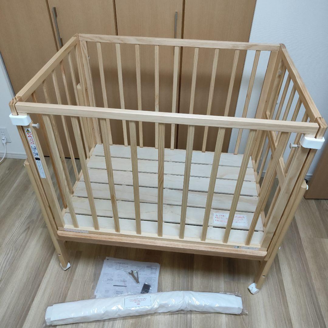 美品　そいねーるミニ　ベビーベッド　ナチュラル