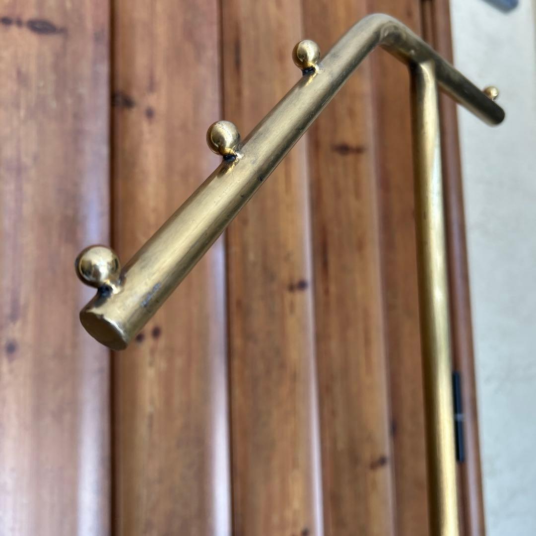 ゴールド インダストリアル スラントハンガー アイアン ラック 無骨 シャビー