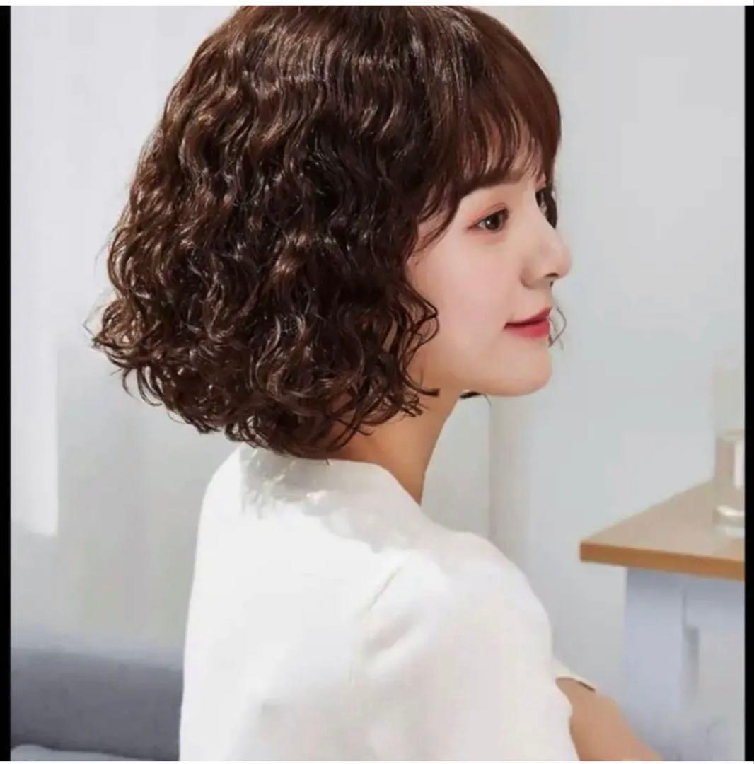 人毛100% ウェーブがかわいい ボブ かつら・ウィッグZ86