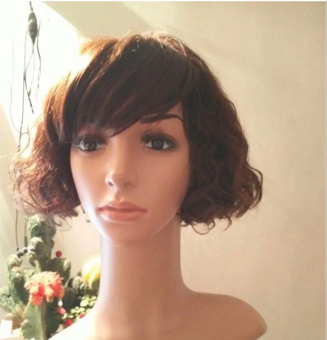 人毛100% ウェーブがかわいい ボブ かつら・ウィッグZ86