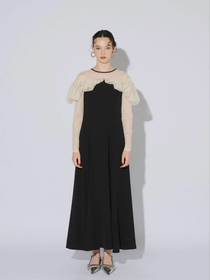 【ANDRESD】　frills flare dress