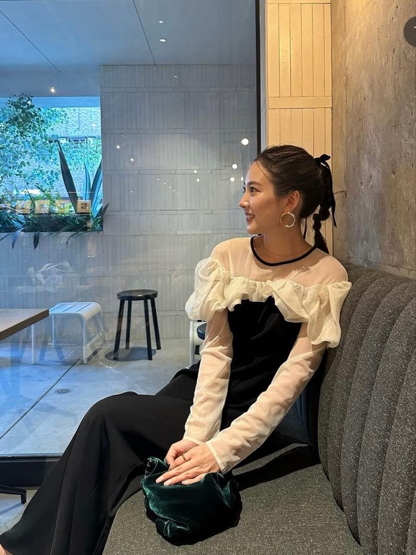 【ANDRESD】　frills flare dress