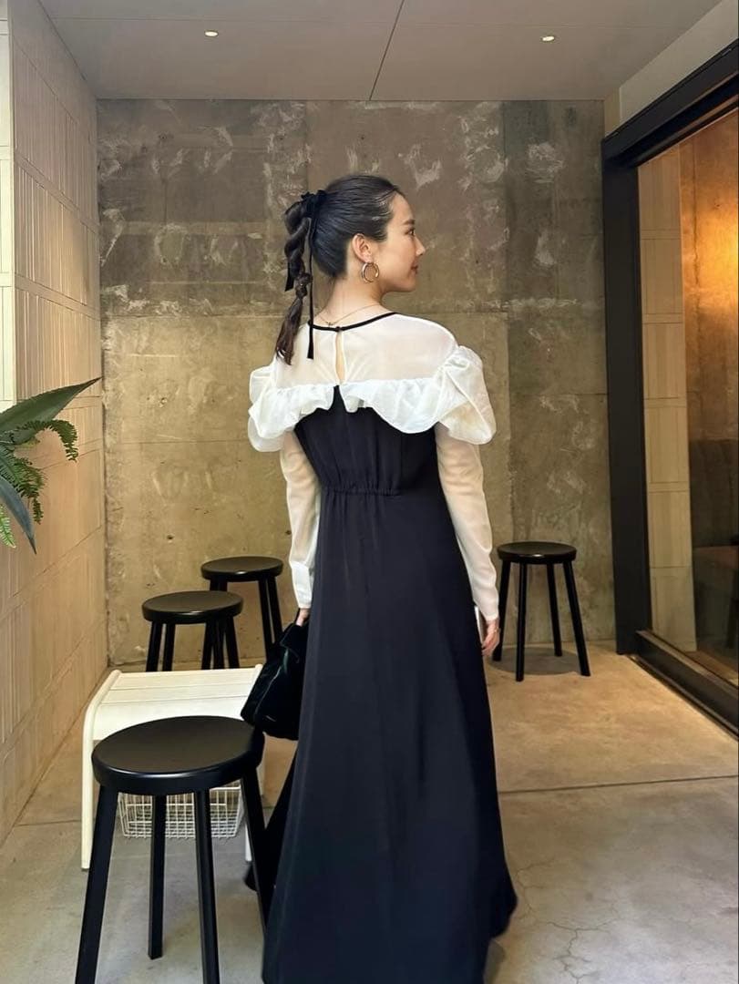 【ANDRESD】　frills flare dress