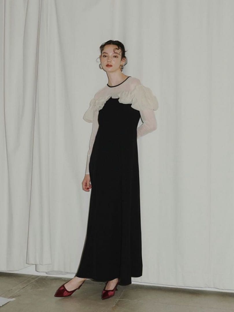 【ANDRESD】　frills flare dress