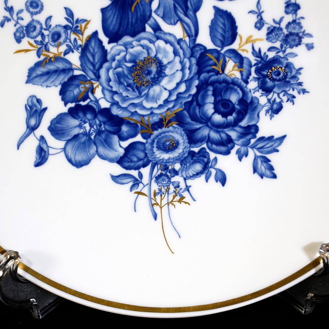 【極美品 １級品】マイセン ブルーフラワー プレート 金彩 ディスプレイ