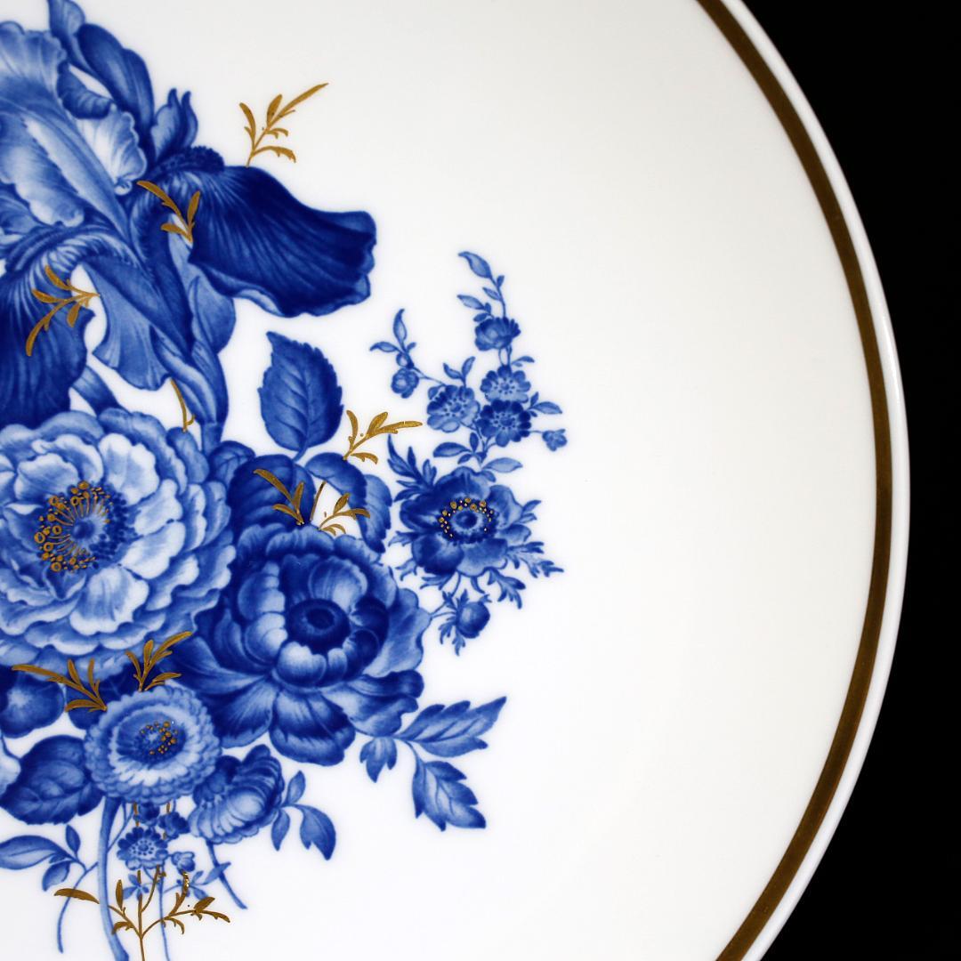 【極美品 １級品】マイセン ブルーフラワー プレート 金彩 ディスプレイ
