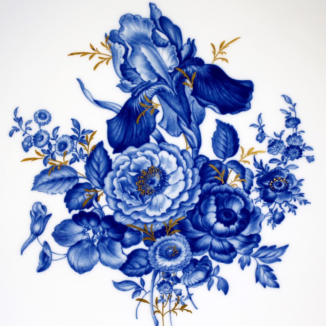 【極美品 １級品】マイセン ブルーフラワー プレート 金彩 ディスプレイ