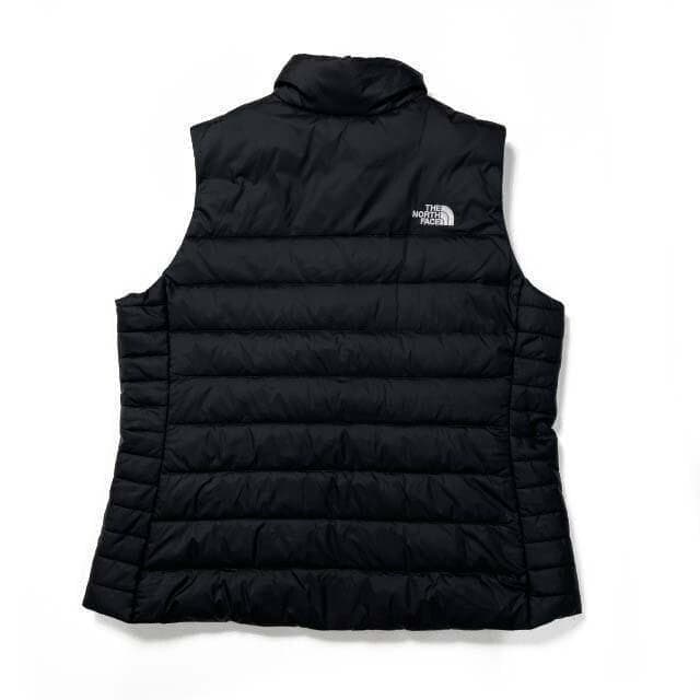 ノースフェイス ダウンベスト US限定 ロゴ刺繍(XXL)黒 190122