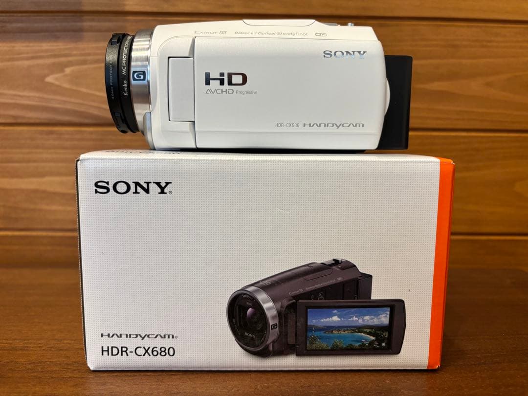 <美品>SONY HDR-CX680 ハンディカム (保証書+各種付属品付き)