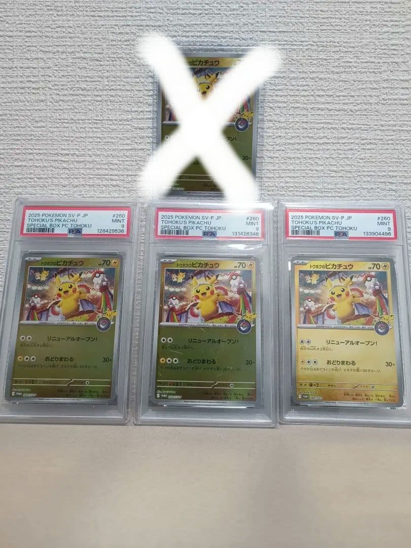 トウホクのピカチュウ x 3