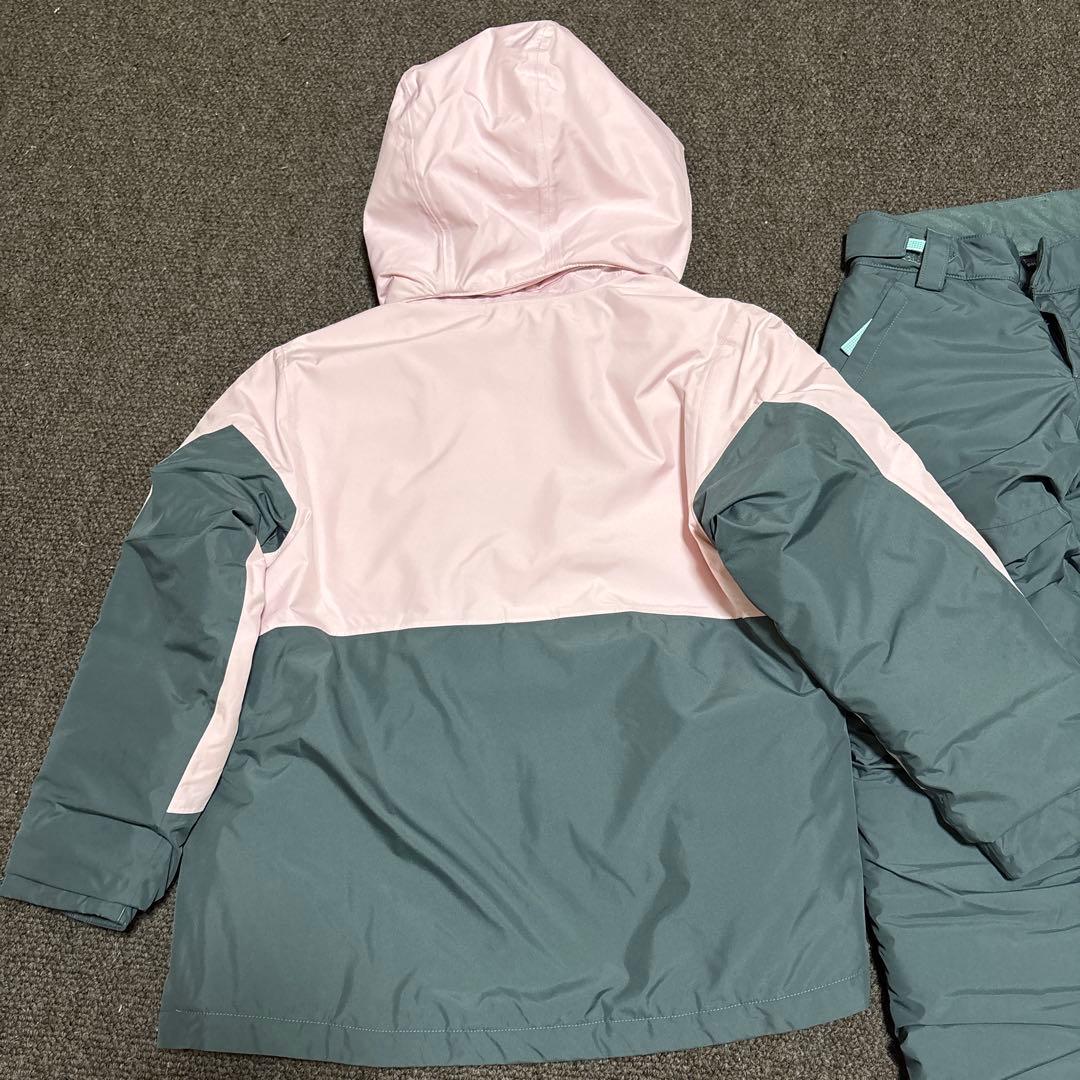patagonia キッズ・パウダー・タウン 上下セットS ピンク/グレー
