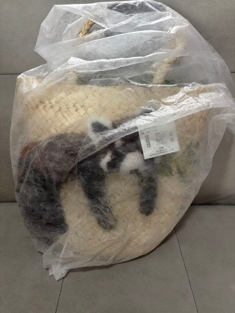 【未使用新品タグ付き】イアパピヨネ　かごバッグ　レッサーパンダ