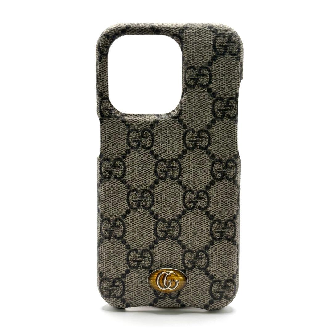 グッチ GUCCI iPhoneケース 14Pro GGスプリーム 箱付き