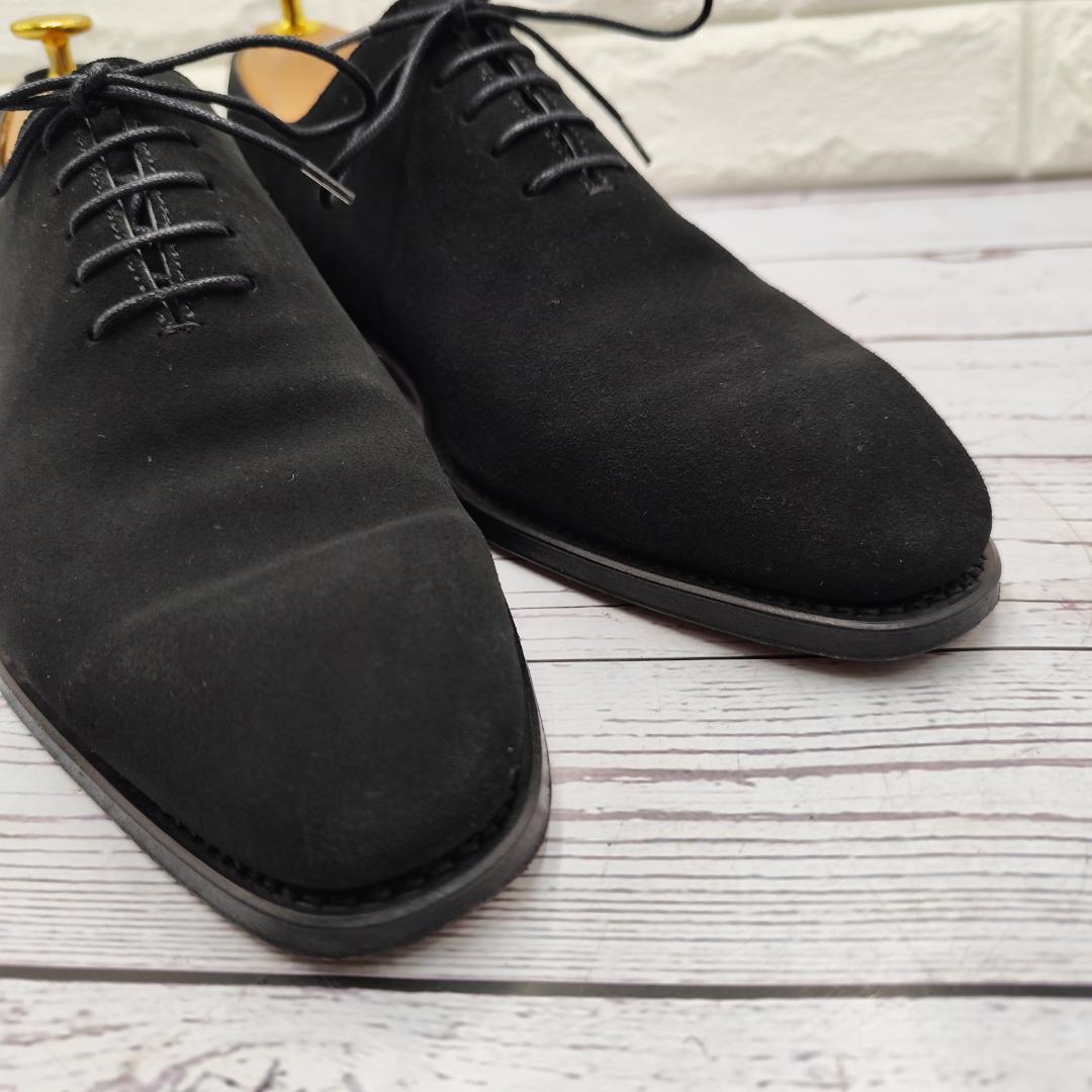 美品 Berwick1707 バーウィック 黒 ホールカット スエード 内羽根