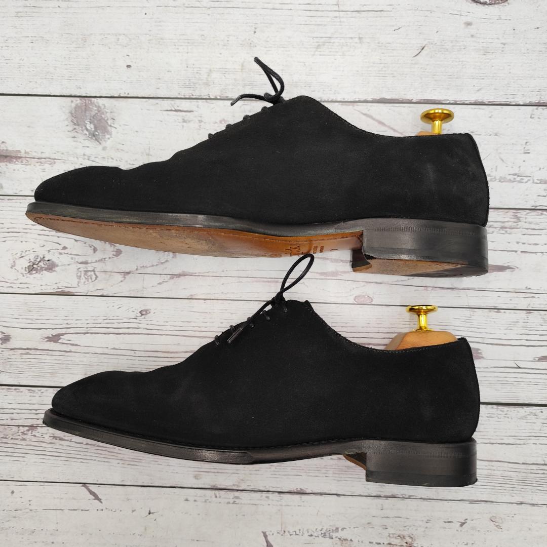 美品 Berwick1707 バーウィック 黒 ホールカット スエード 内羽根