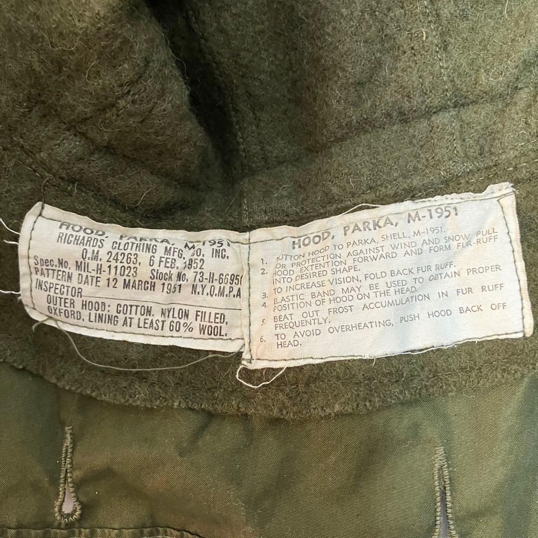 米軍　M51 フィールドパーカー　モッズコートフルセット　リアルファー　官給品