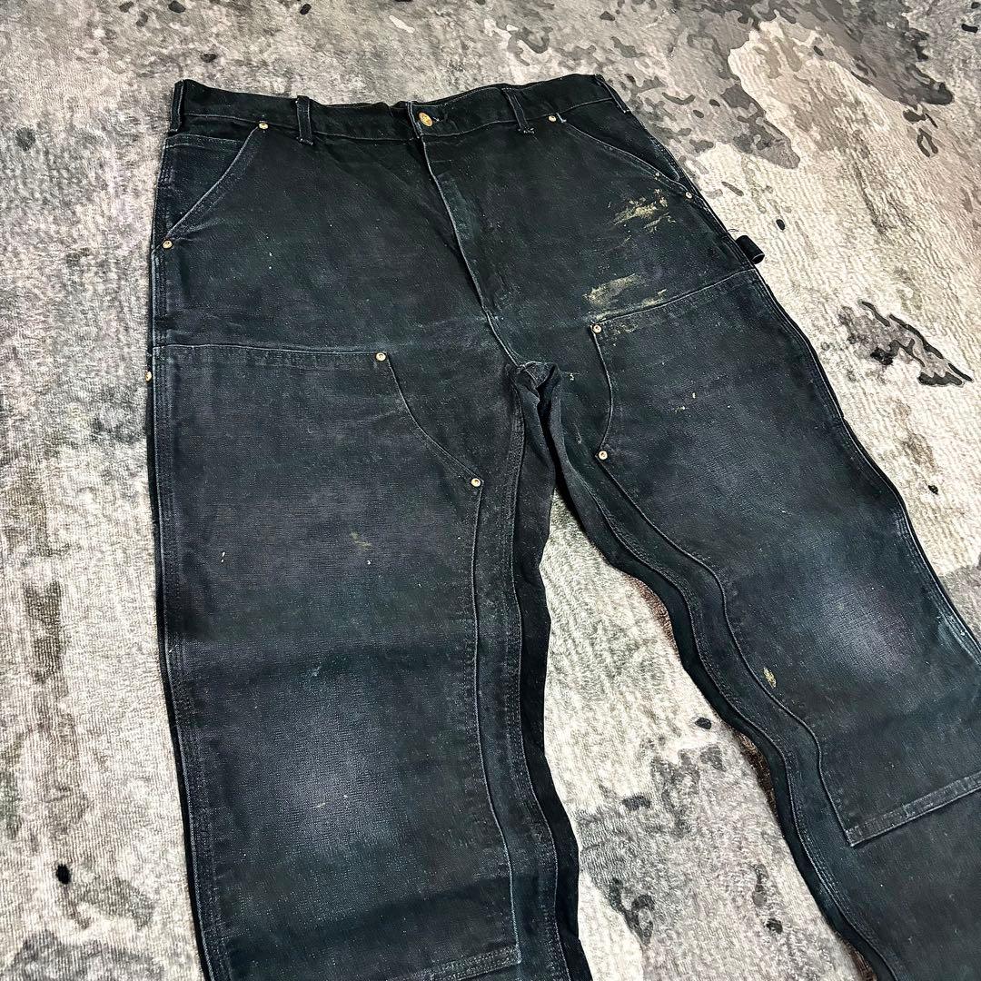 極太 ビックシルエット ゆるだぼ 38×32 YKKジップ 金ボタン 良フェード