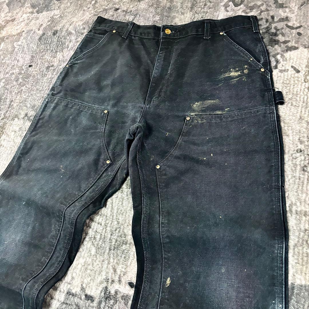 極太 ビックシルエット ゆるだぼ 38×32 YKKジップ 金ボタン 良フェード