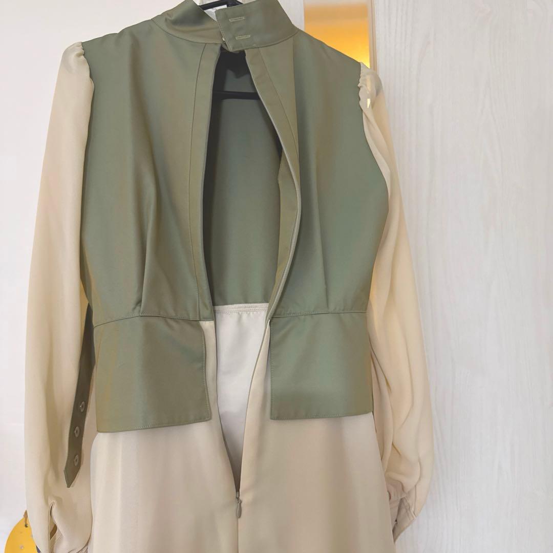 foufou ドッキングシアースリーブワンピース S