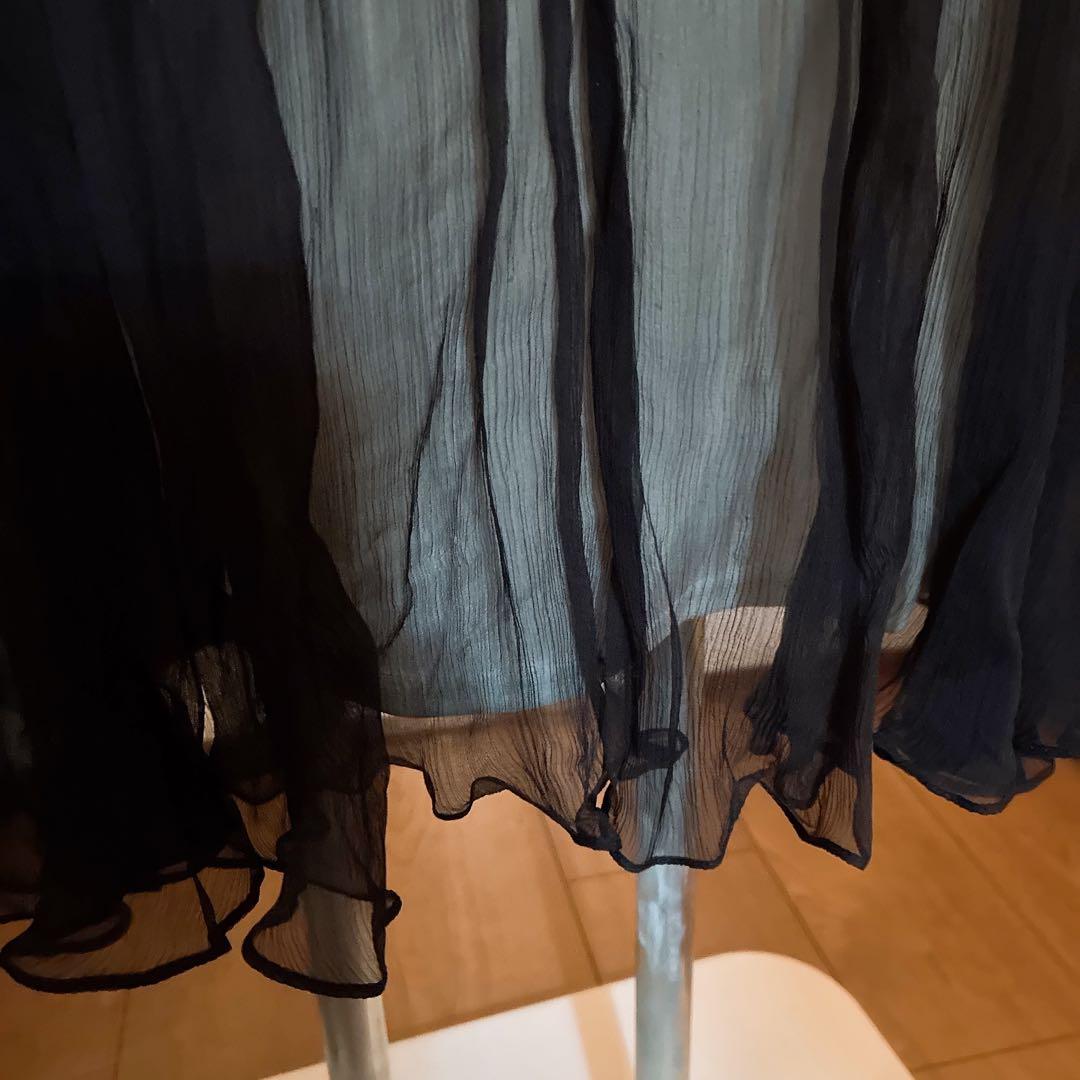 値下げしました！　タダシ ショージ　ブラックドレス　シルク100%