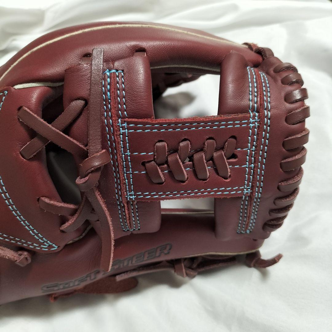 [美品] ゼット ZETT 一般 軟式 グローブ 右 投げ ボルドーブラウン