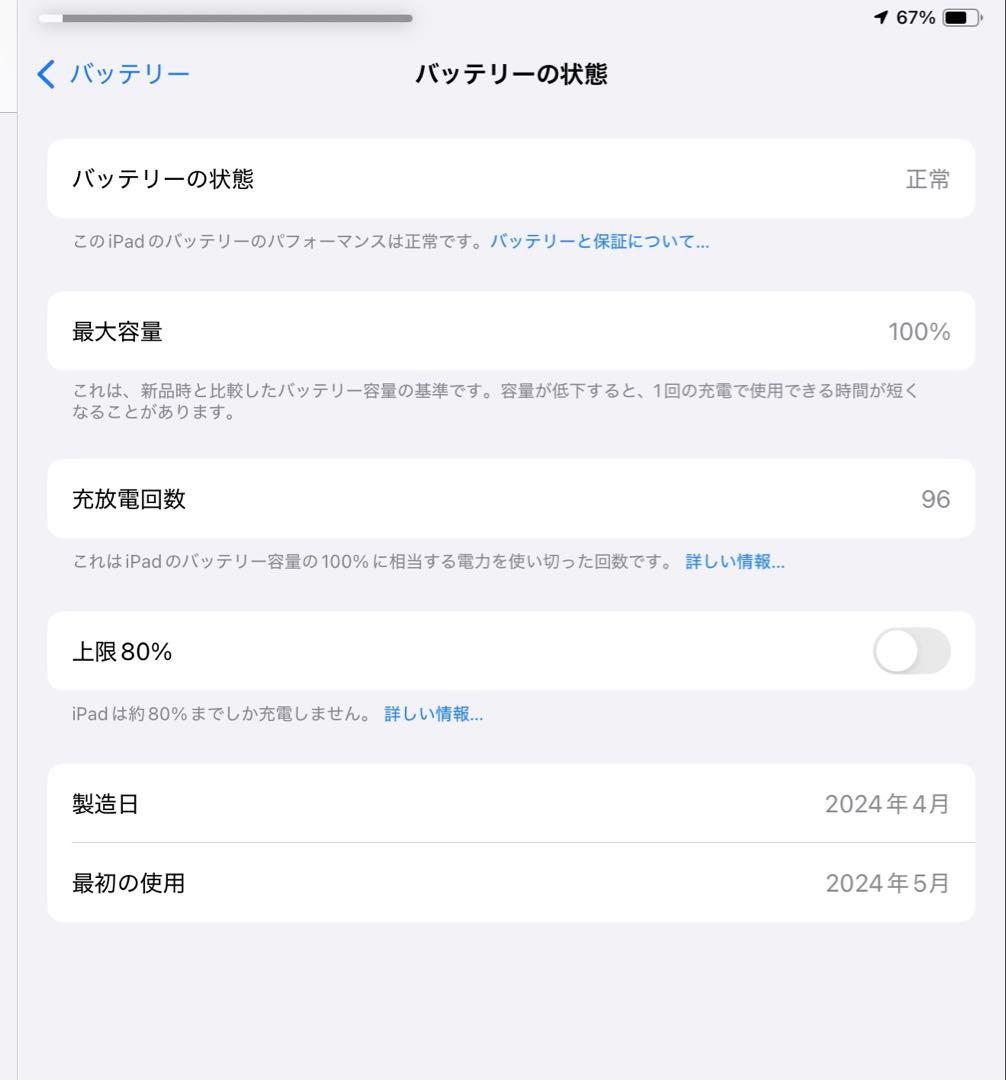 iPad Air (M2) 256GB Wi-Fi 13インチ 中古 ケース付き