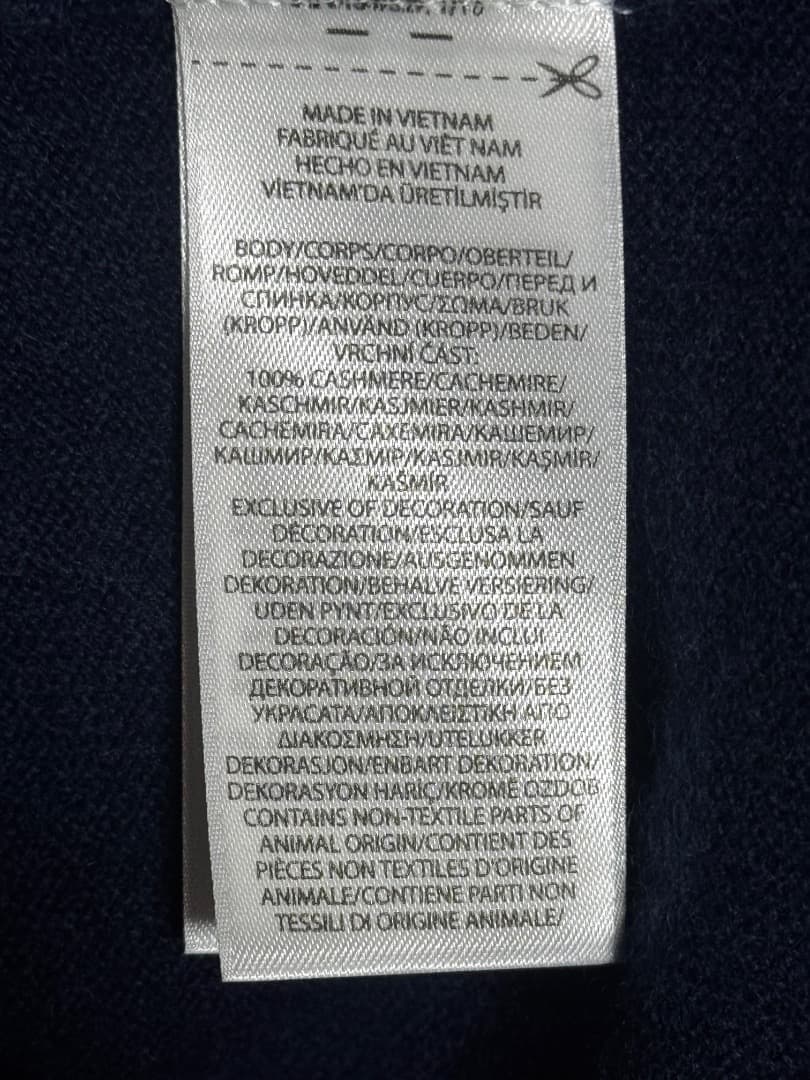 ポロラルフローレン ドッグインターシャ カシミヤセーター サイズM 新品 紺色