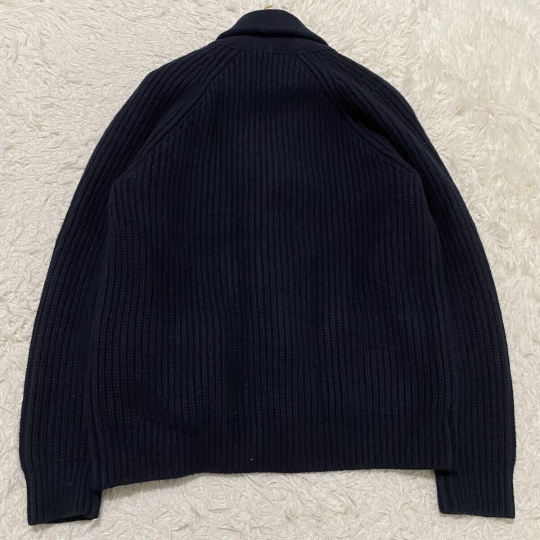 現行モデル ユナイテッドアローズ カシミヤ アゼ ショールカラー ネイビー L