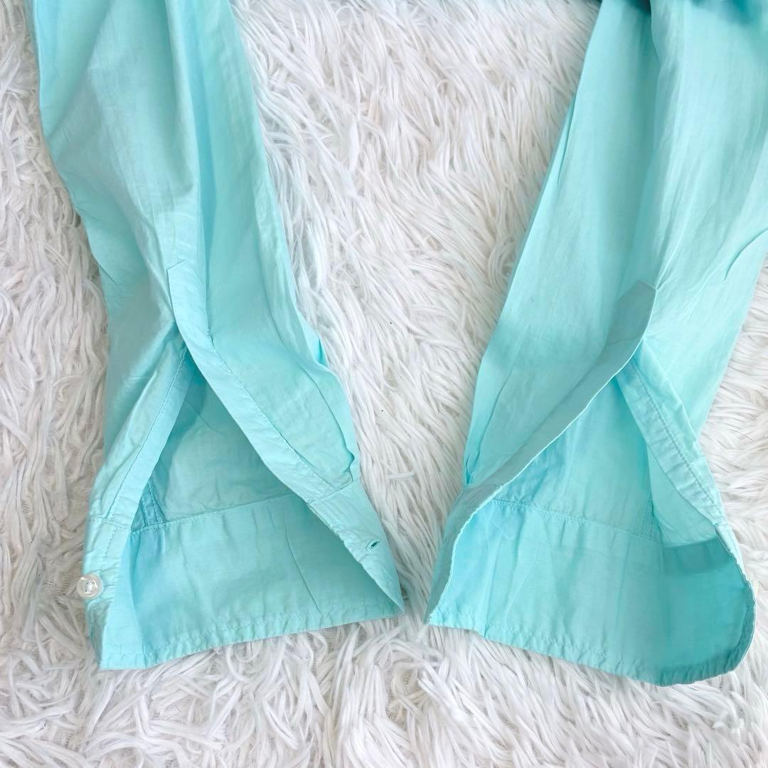 美品✨フランクアンドアイリーン EILEEN スキッパーシャツ コットン ブルー