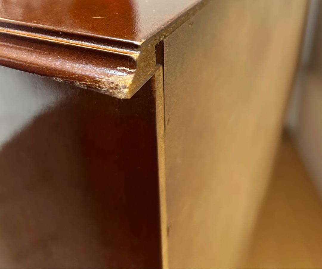 イタリア家具 チェスト アンティーク 6段 112cm 象嵌 イタリア製 猫脚