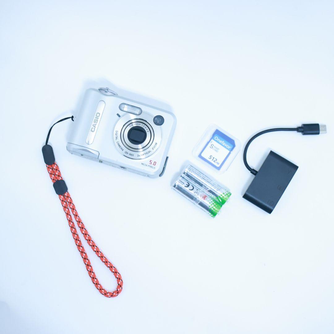 スマホ転送可 CASIOデジタルカメラ メモリーカード電池付き コンデジ