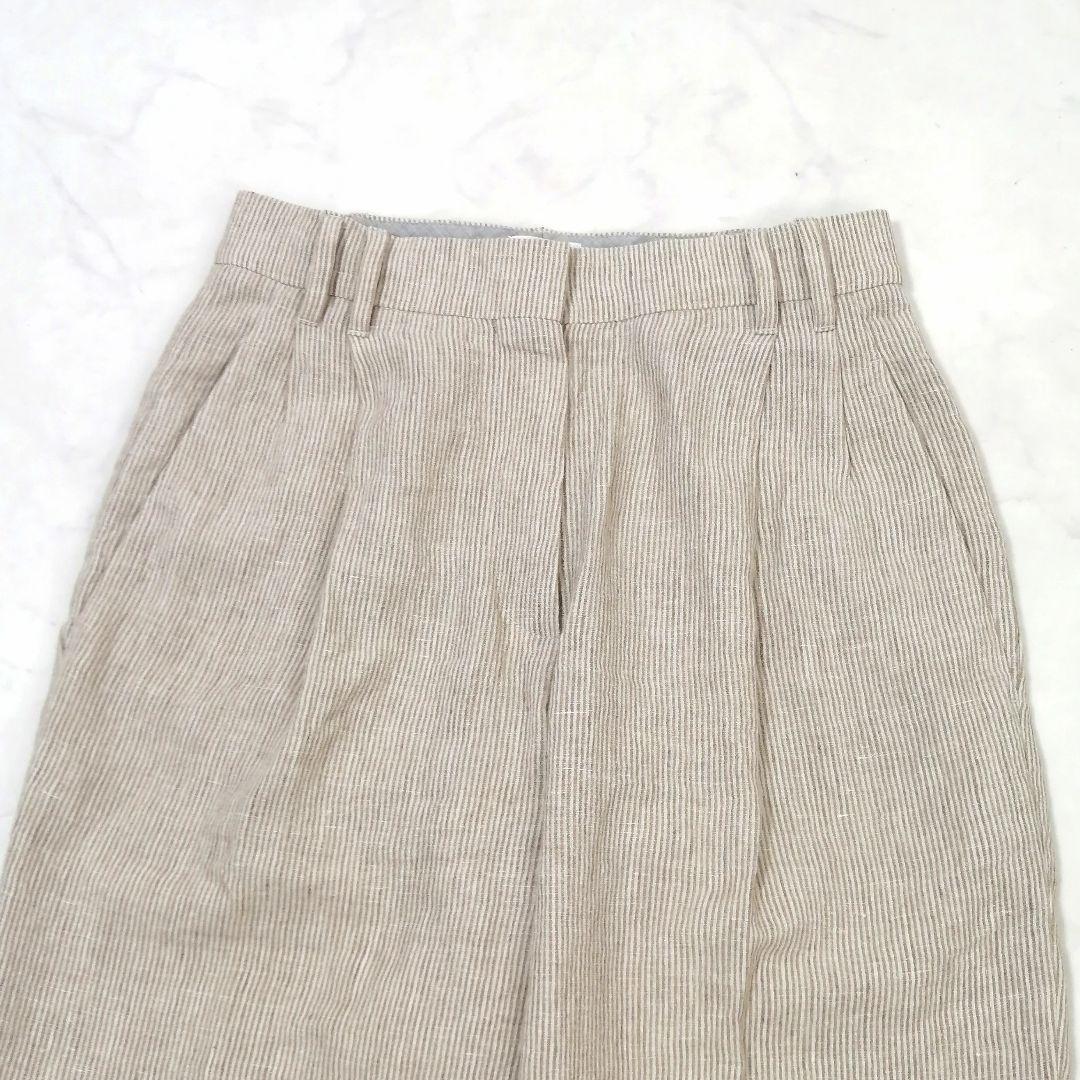 美品✨ ブルネロクチネリ　ストライプ パンツ　ズボン　モニーレ　リネン　38