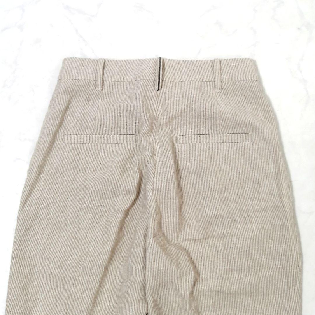 美品✨ ブルネロクチネリ　ストライプ パンツ　ズボン　モニーレ　リネン　38