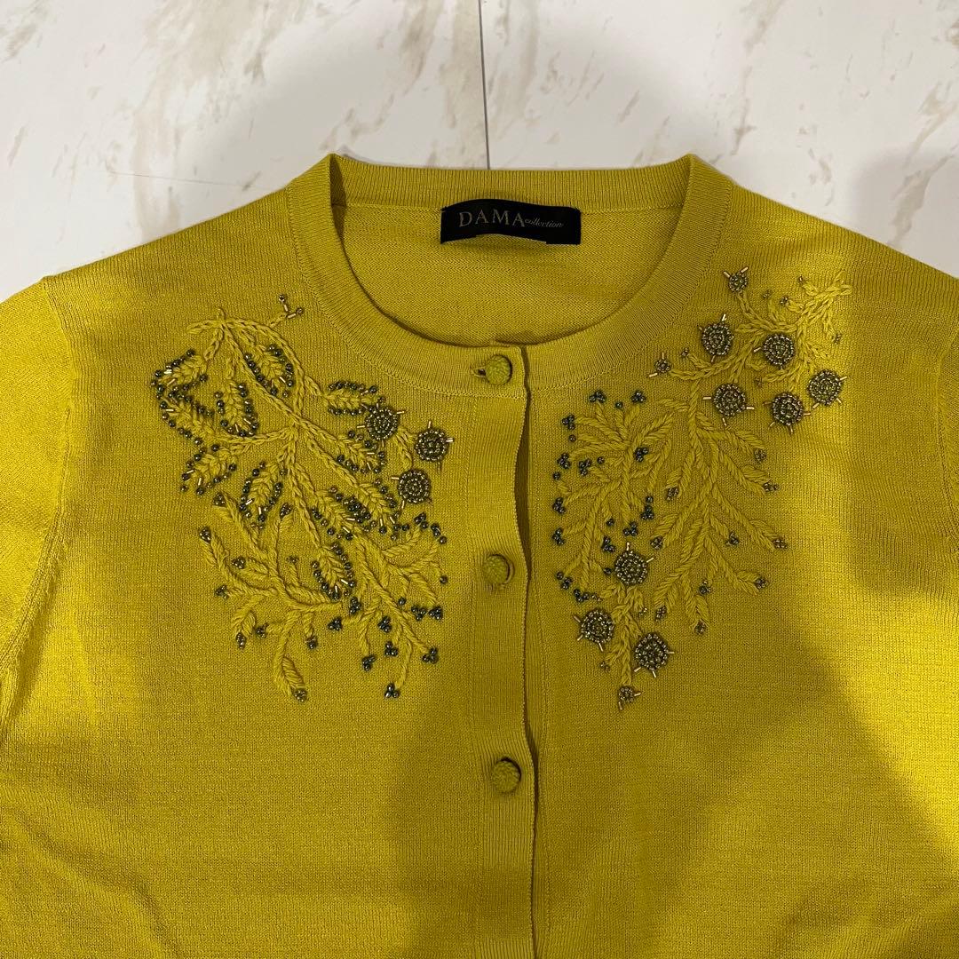 DAMA カーディガン 刺繍 ビーズ