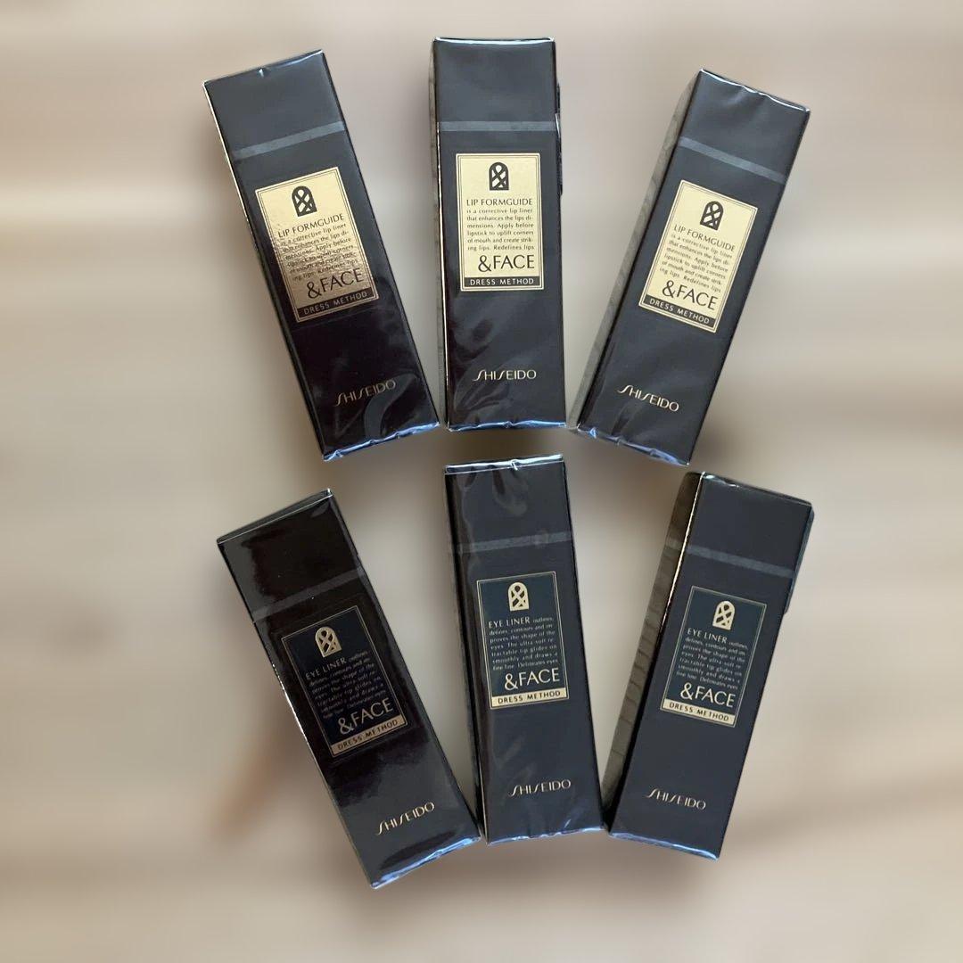 資生堂 ＆FACE リップフォルムガイド３個 アイライナー３個カートリッジ