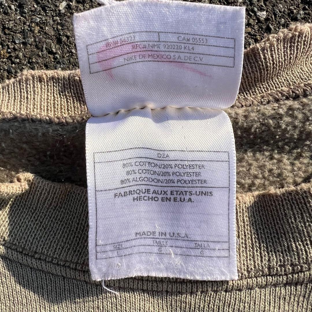 90s OLD NIKE USA製 ヴィンテージボロスウェット オリーブ XL