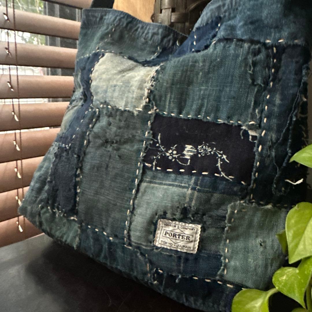 j*y様 ポーターをリメイク/藍染／襤褸